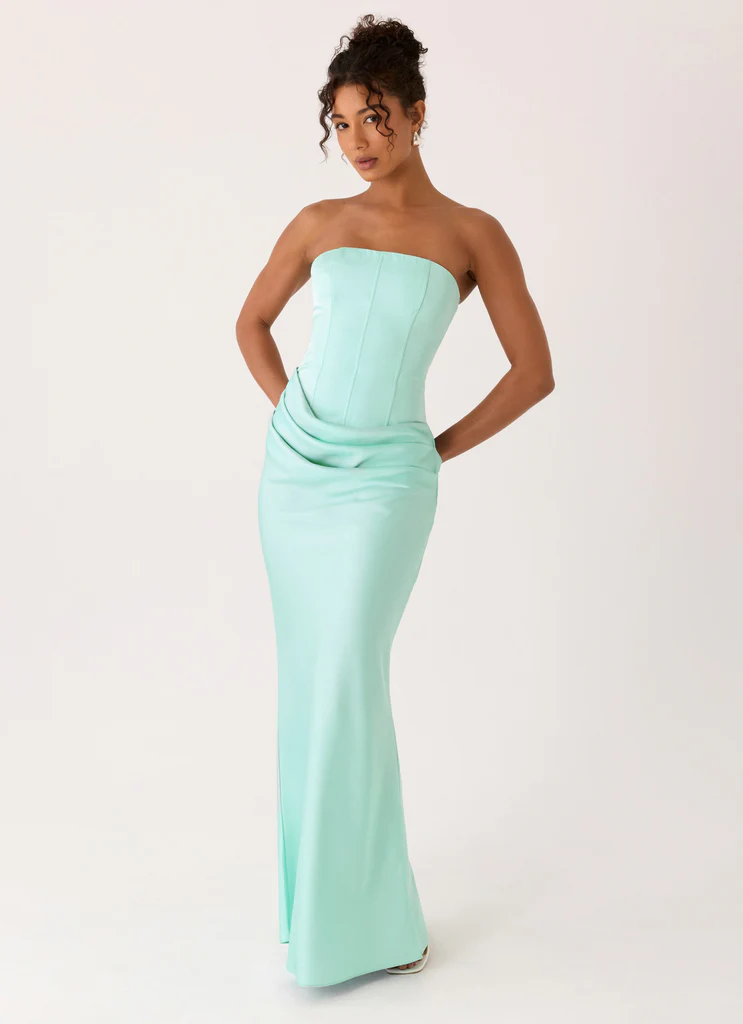 Abito Maxi Corset Adara - Azzurro