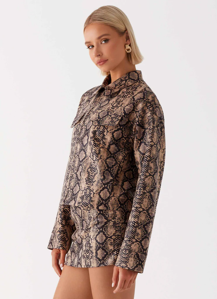 Giacca Oversized Bethany - Serpente