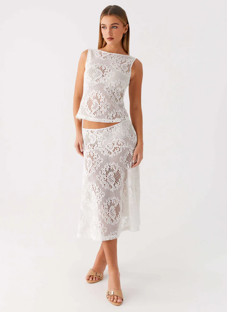 Top in pizzo Virelle - Avorio