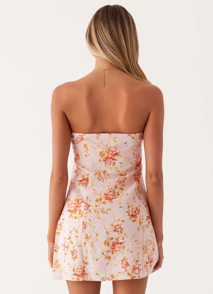 Vestito Mini Senza Spalline Cali - Fiore di Rosa