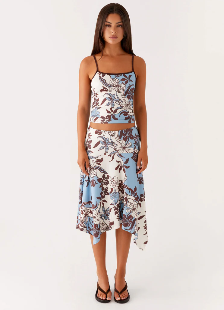 Top a Camiciere Skye - Bluewood Blossom