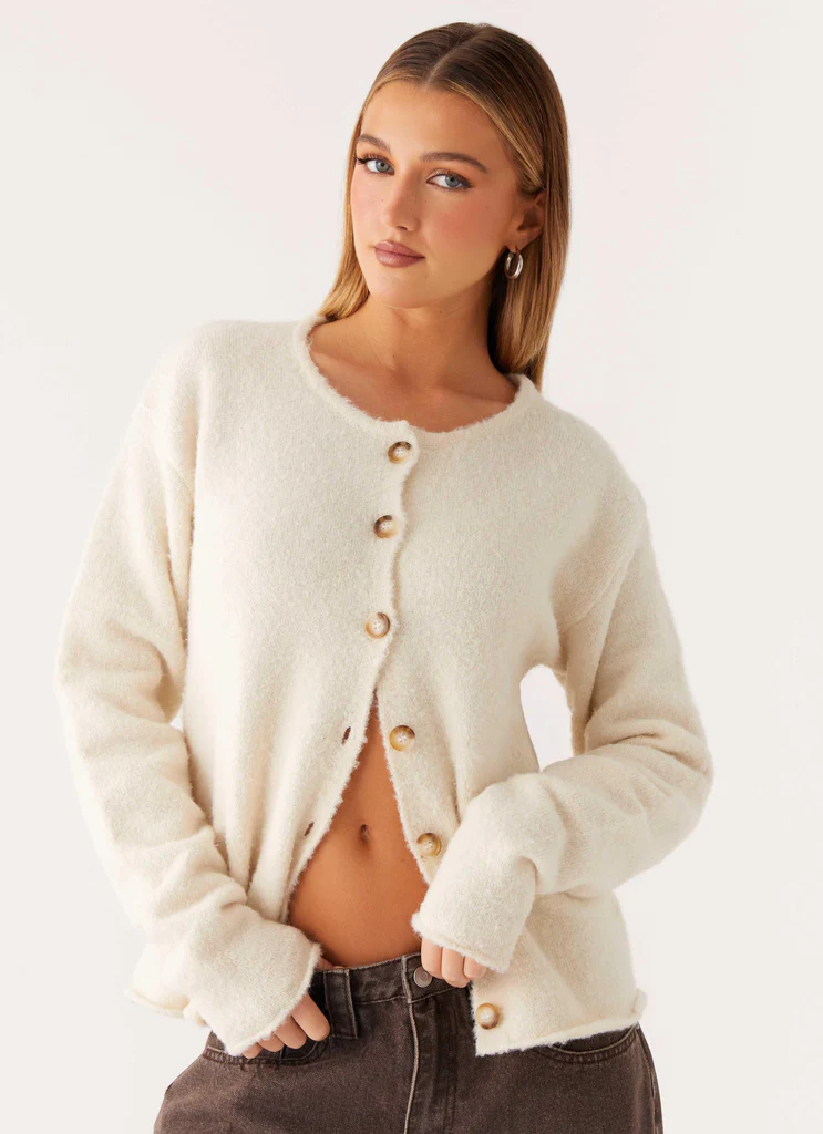Cardigan in Lana Vera - Avorio
