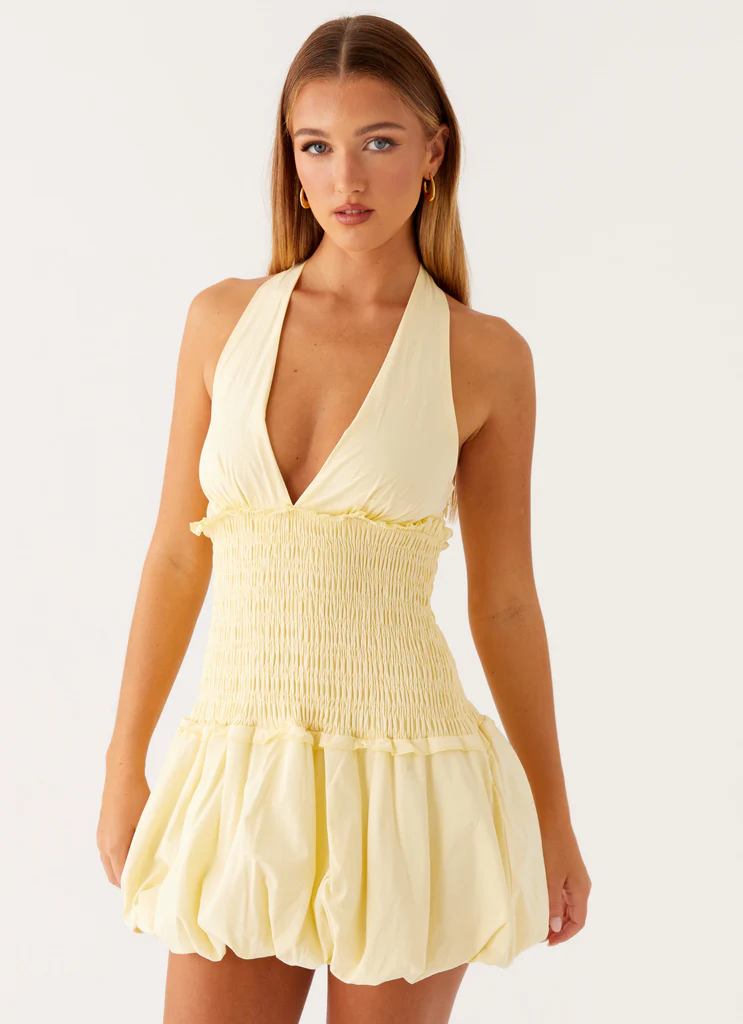 Dimi Bubble Mini Dress - Giallo