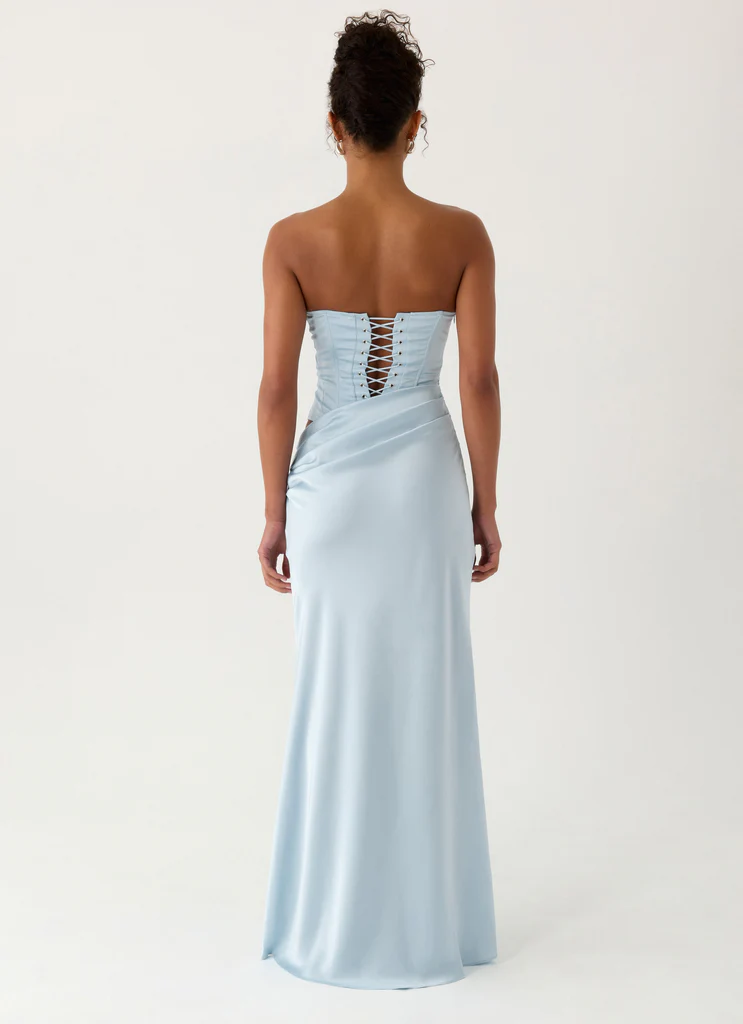 Abito Maxi Corset Emory - Blu