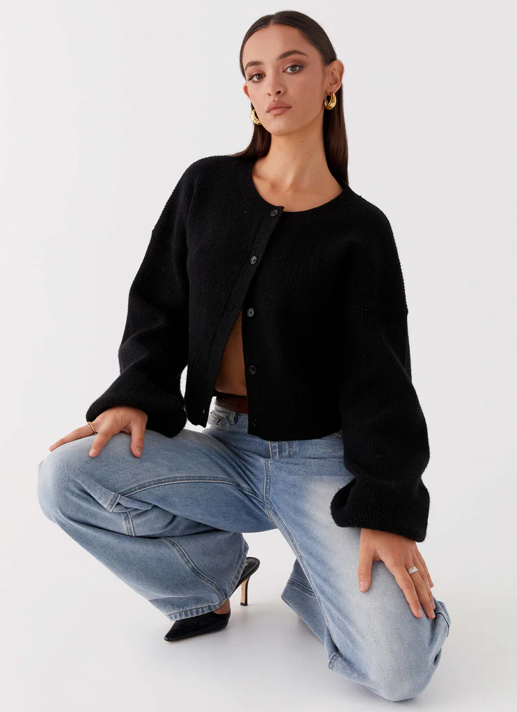 Cardigan Daphne in Maglia - Nero
