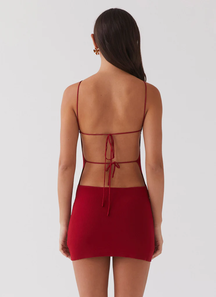 Delphi Rose Maglietta Mini Vestito – Rosso Rubino Delphi Rose Maglietta Mini Vestito - Rosso Rubino