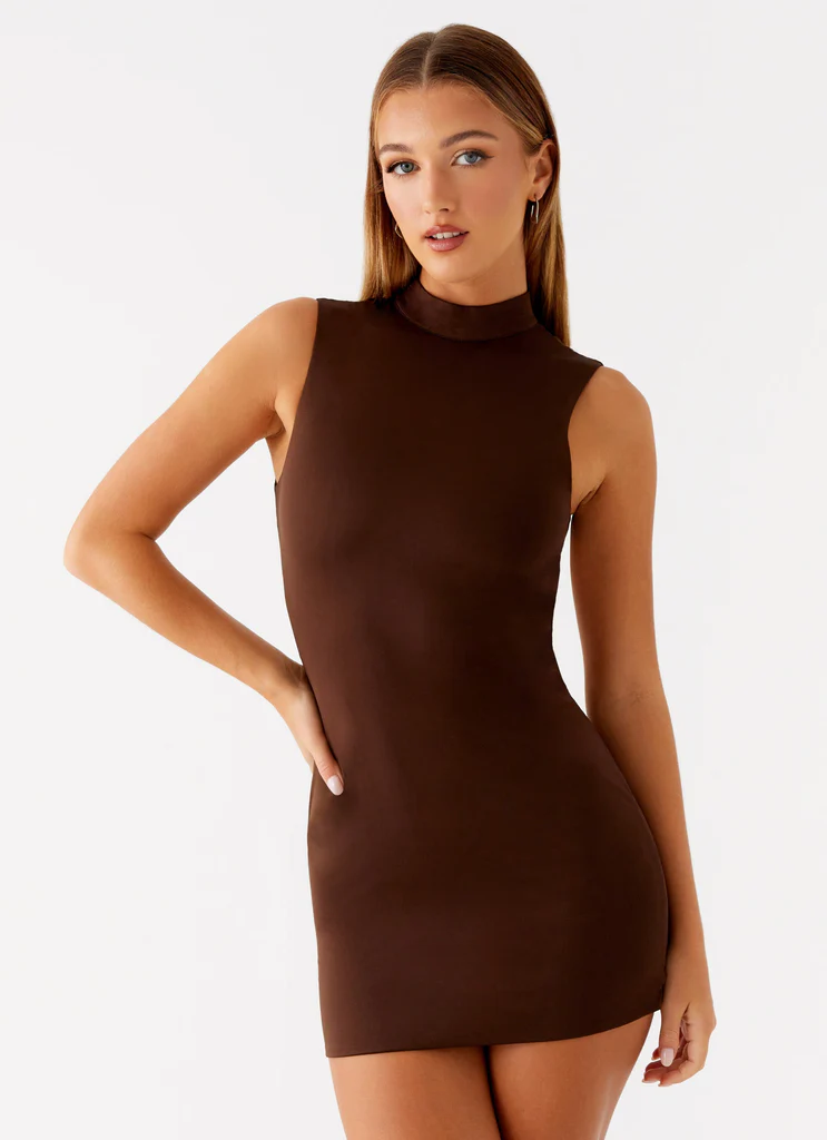 Reid Mini Dress - Cioccolato Scuro