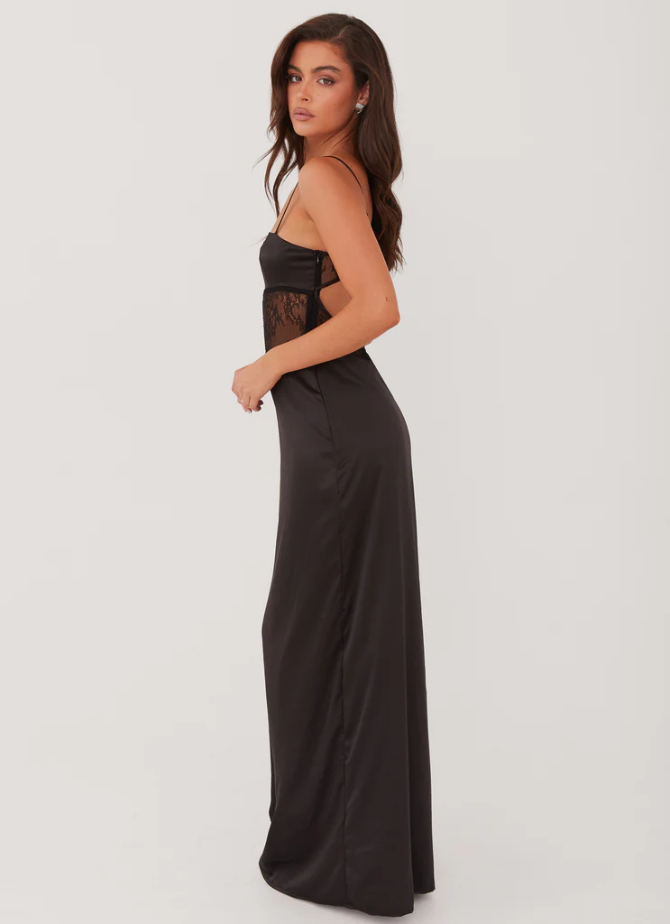 Abito Maxi in Pizzo Palais Royale - Nero