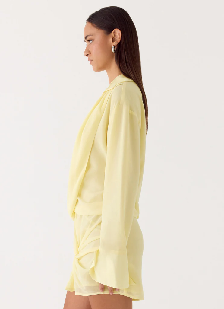 Farretti Shirt Mini Dress - Giallo Chiaro