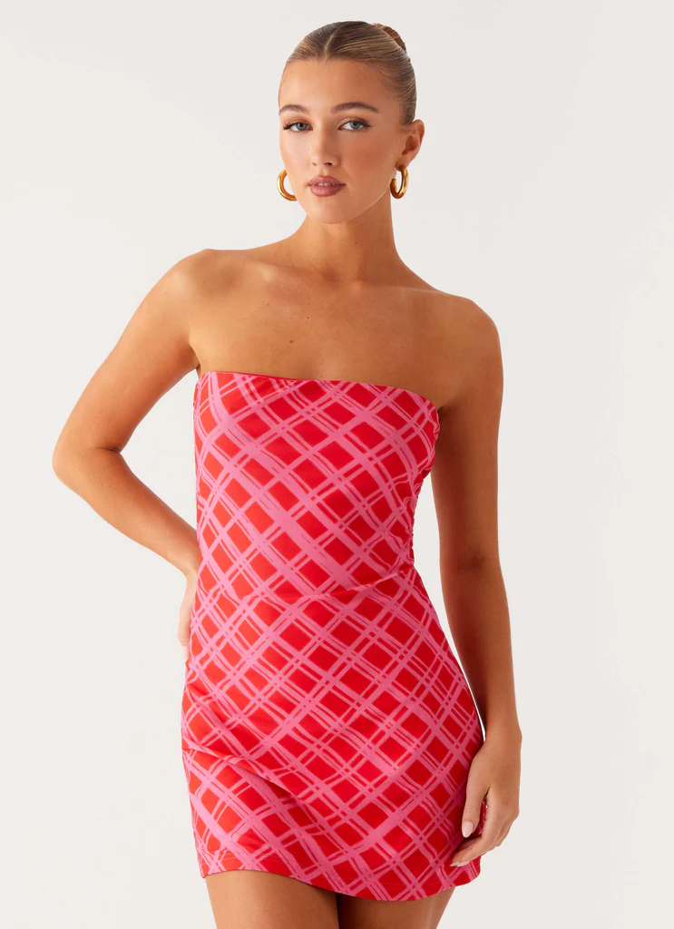 Hamilton Mini Dress - Check Pink