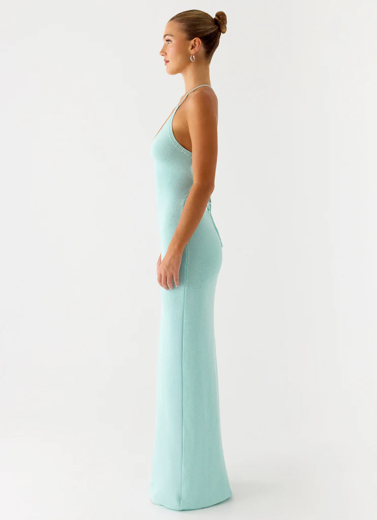 Abito Maxi in Maglia Amaya - Azzurro