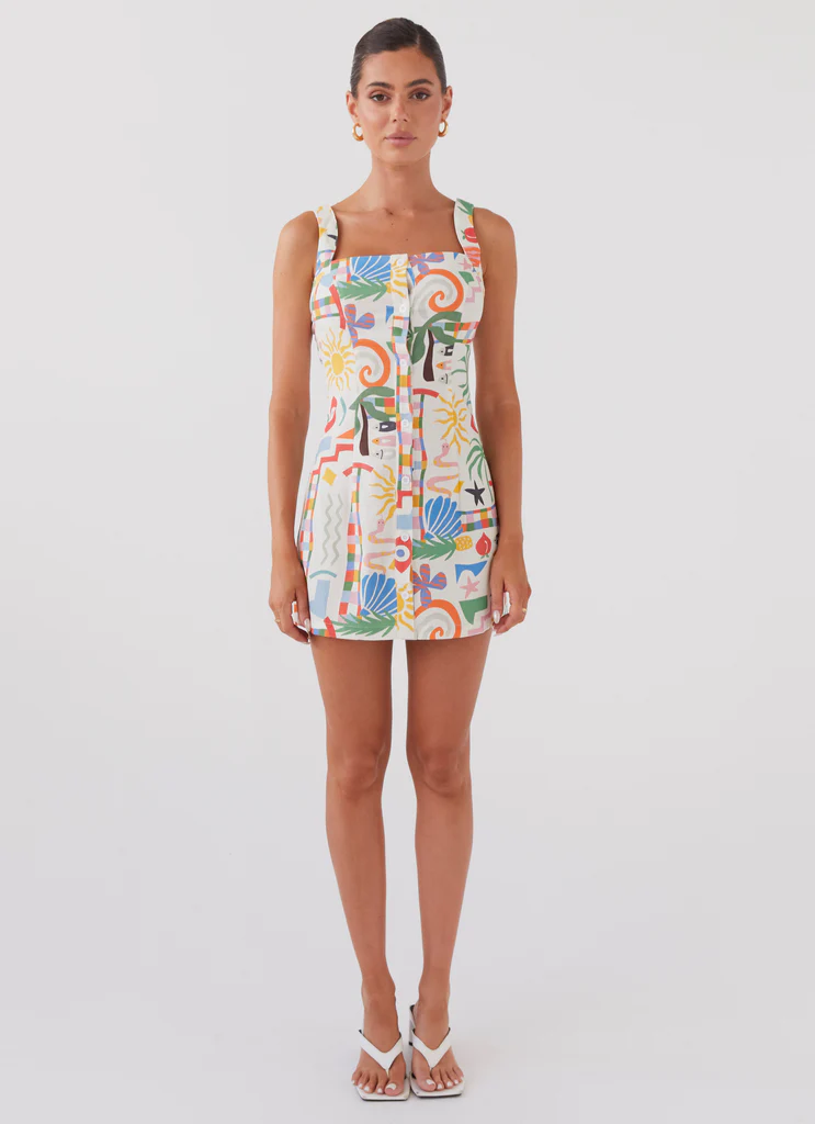 Tori Mini Vestito in Lino - Estate Palma