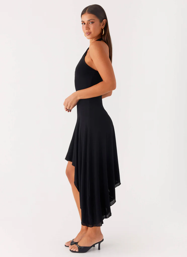 Vestito Midi in Velluto Velvet Sky - Nero
