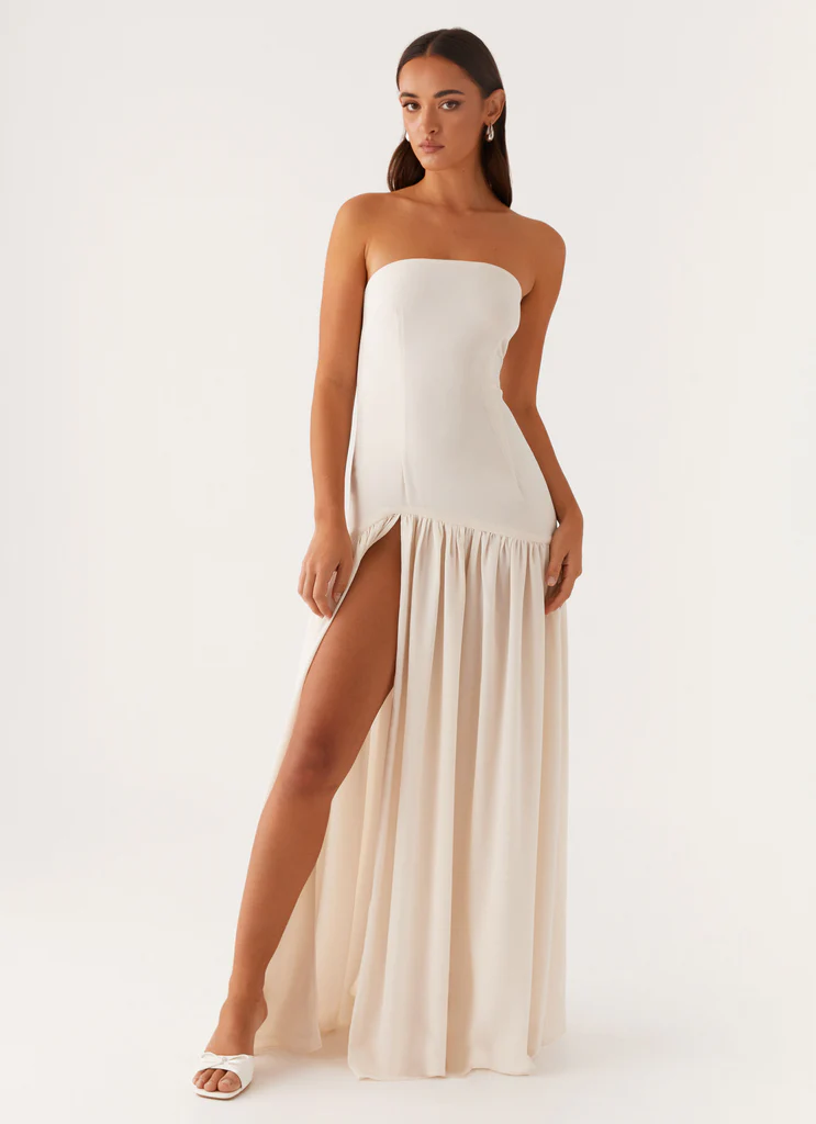 Abito Maxi Senza Spalline Eden - Avorio