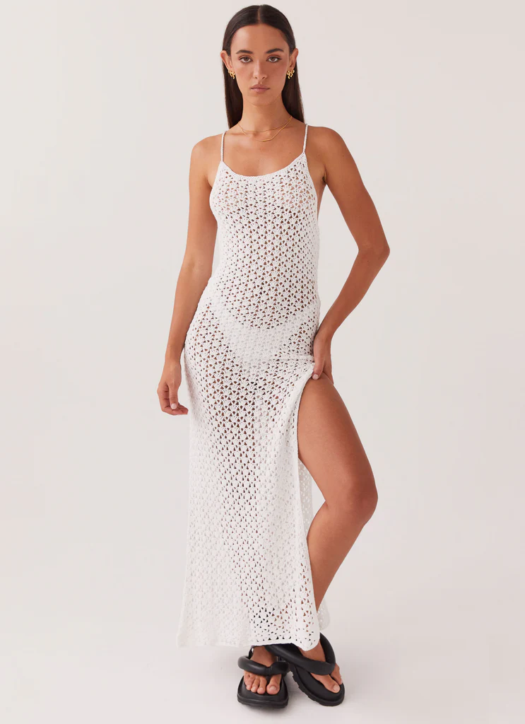 Vestito Maxi in Pizzo Shellie - Bianco