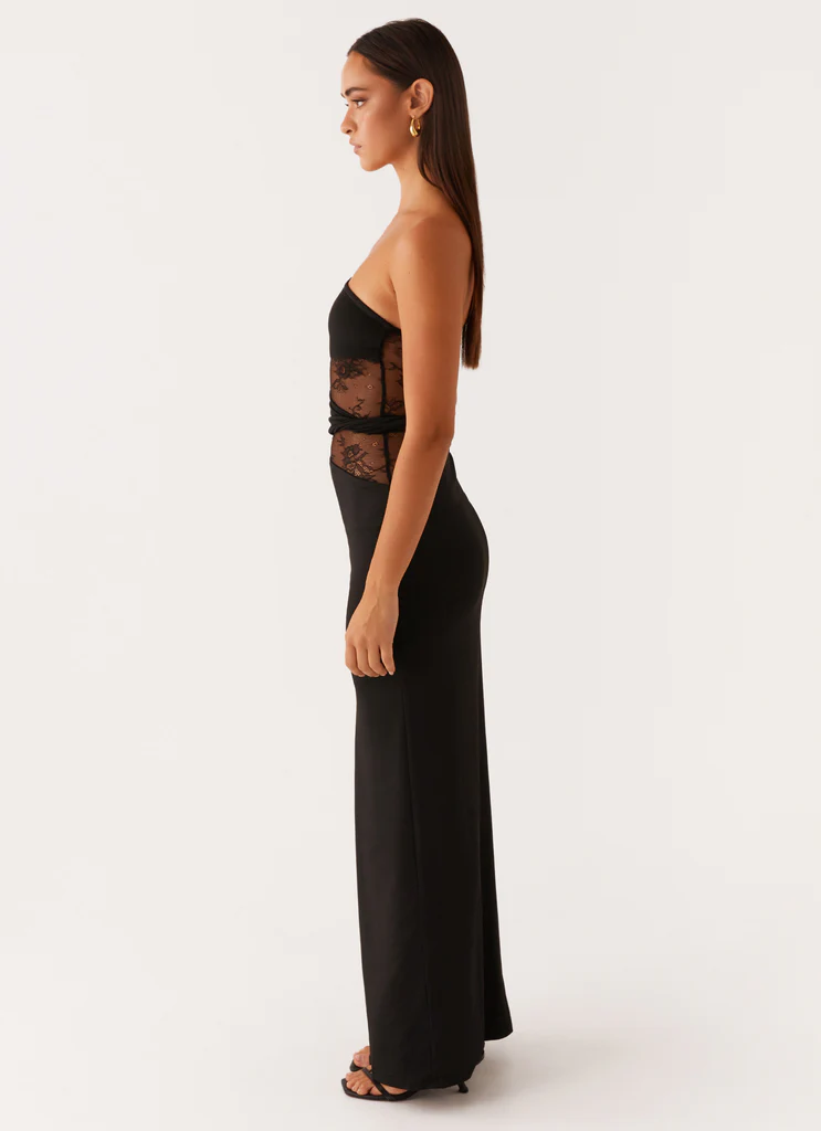 Karma Strapless Maxi Dress - Nero