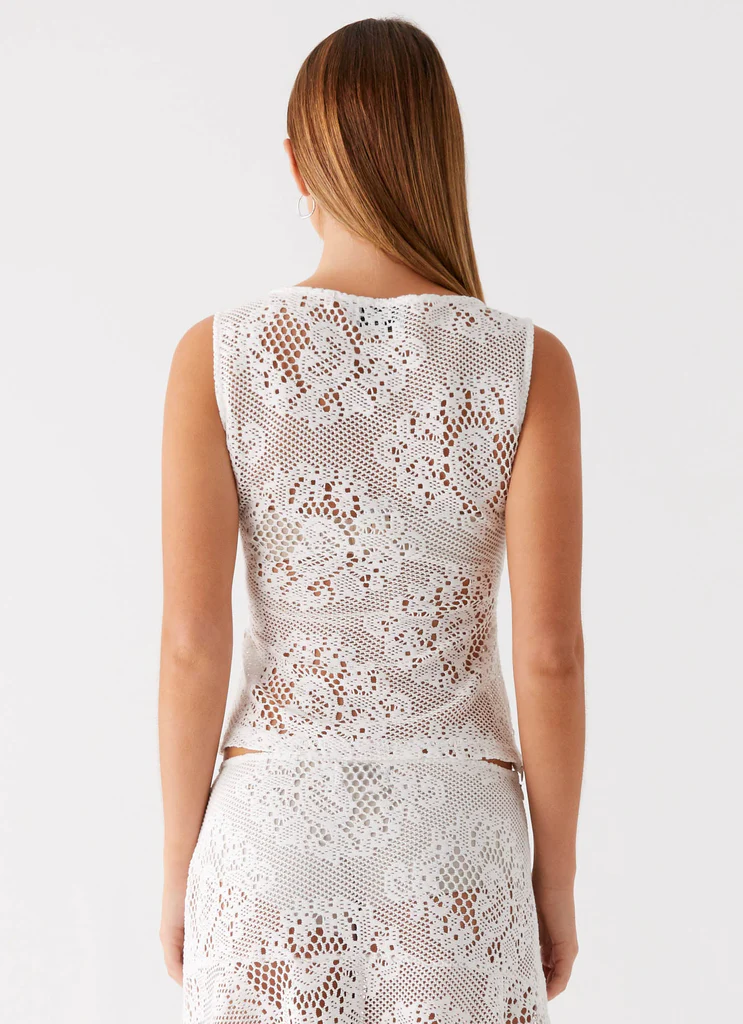 Top in pizzo Virelle - Avorio