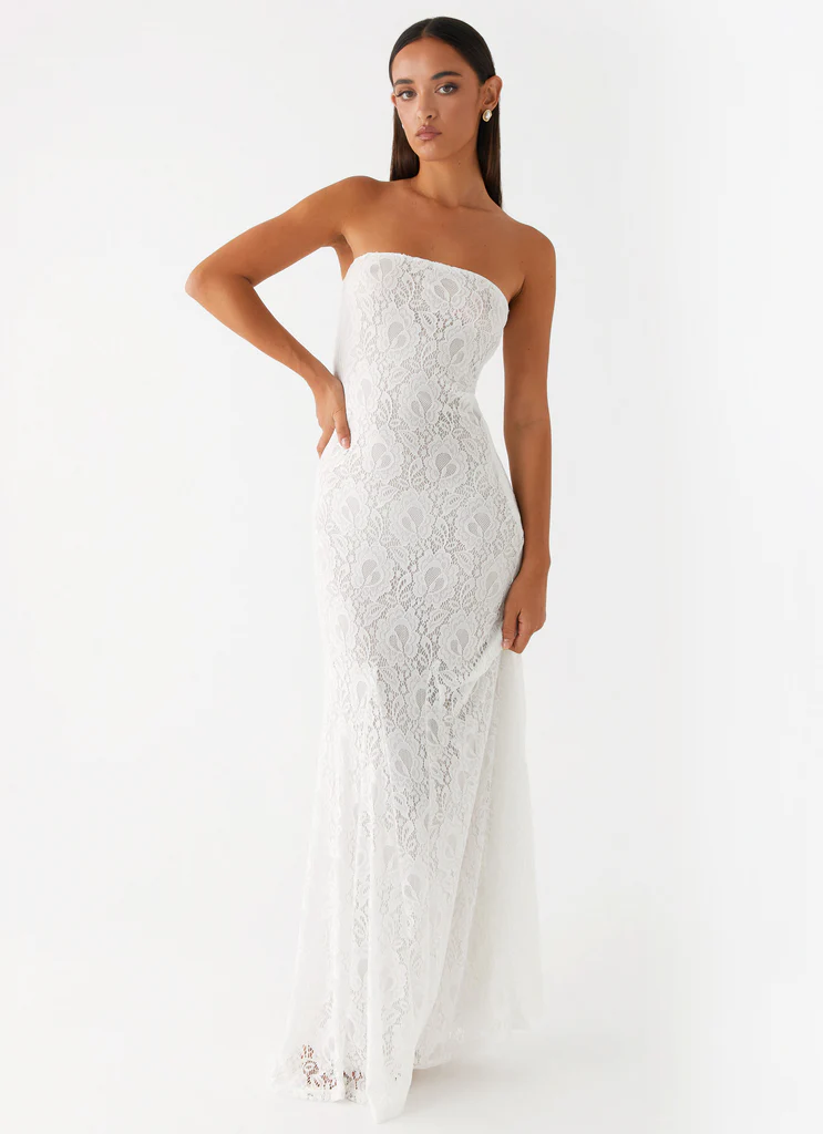 Abito Maxi in Pizzo Lolita - Avorio