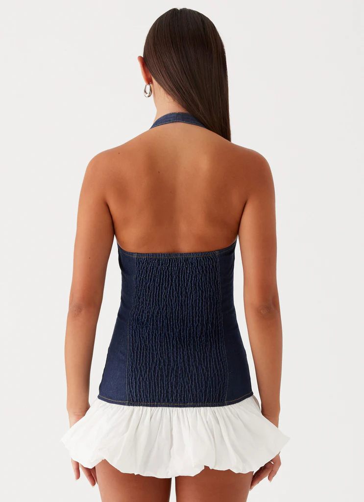Georgina Denim Mini Dress – Blu Georgina Denim Mini Dress - Blu