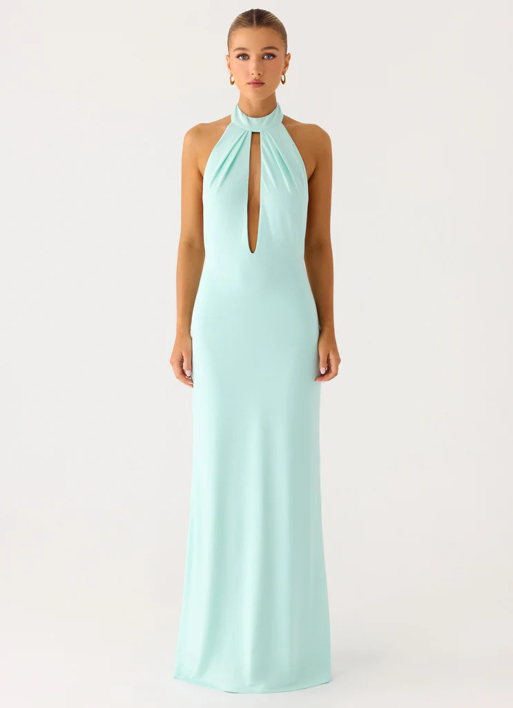 Mougleta Abito Maxi Senza Schienale - Azzurro