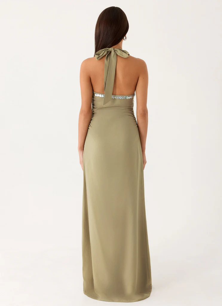 Lorela Maxi Dress - Olive Pallido