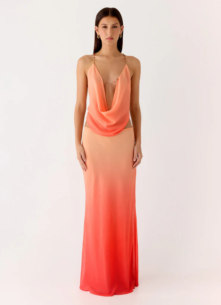 Feliciana Maxi Skirt - Sunset Ombre