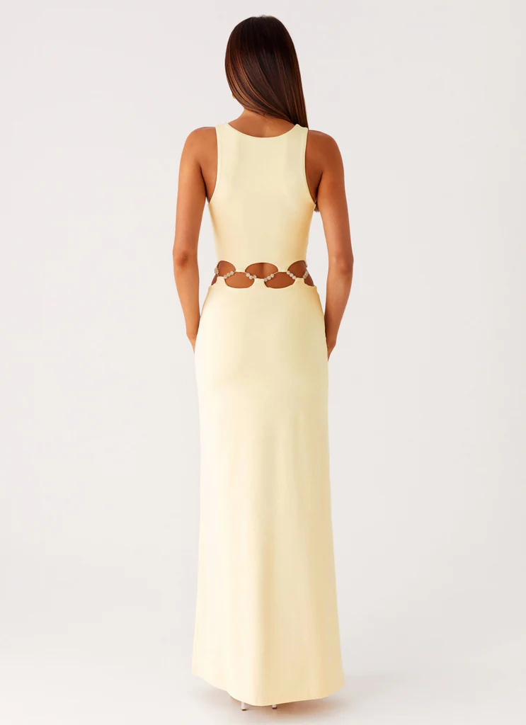 Dreamboat Abito Maxi Con Perline – Giallo Dreamboat Abito Maxi Con Perline - Giallo