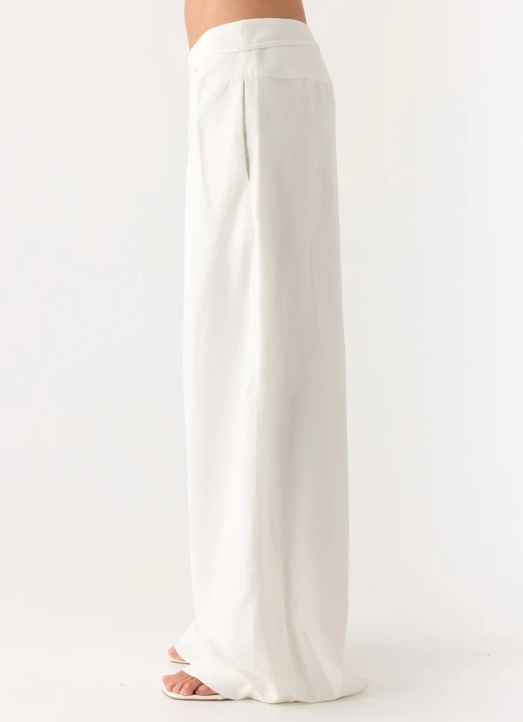 Pantaloni in Lino Isobel - Bianco