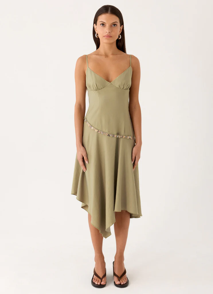 Abito Midi Lazure - Olive Pallido