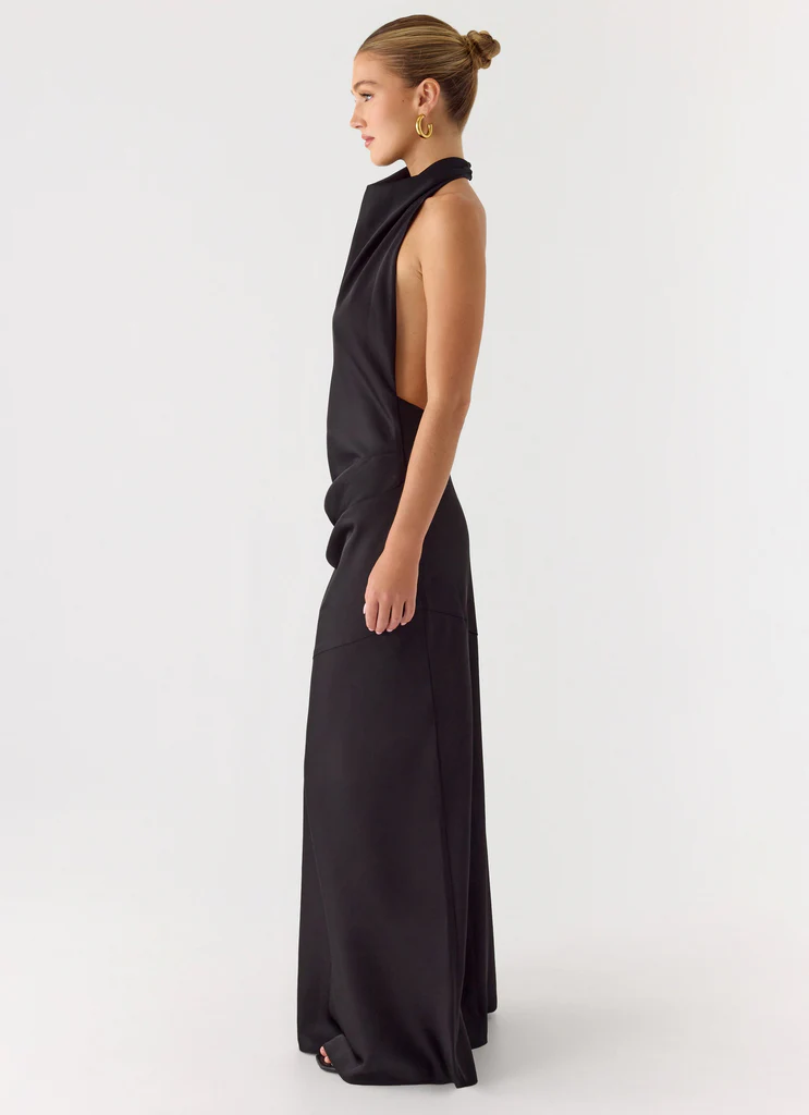 Vestito Maxi a Spalline Back To Life - Nero