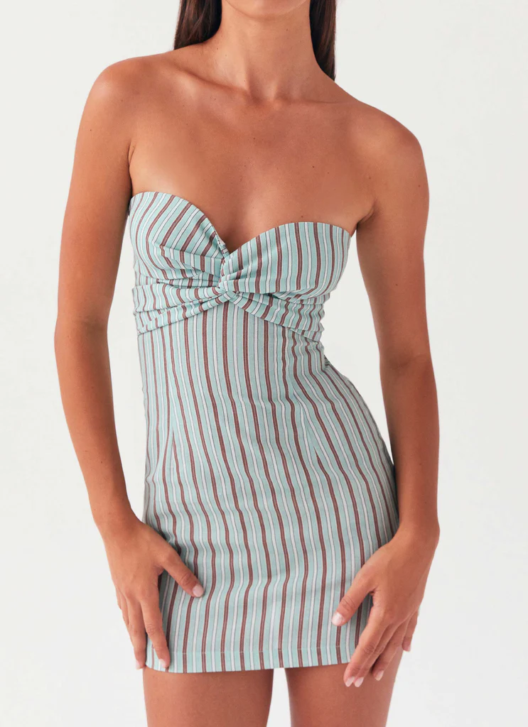 Vestito Mini in Lino Noline - Strisce Costiere