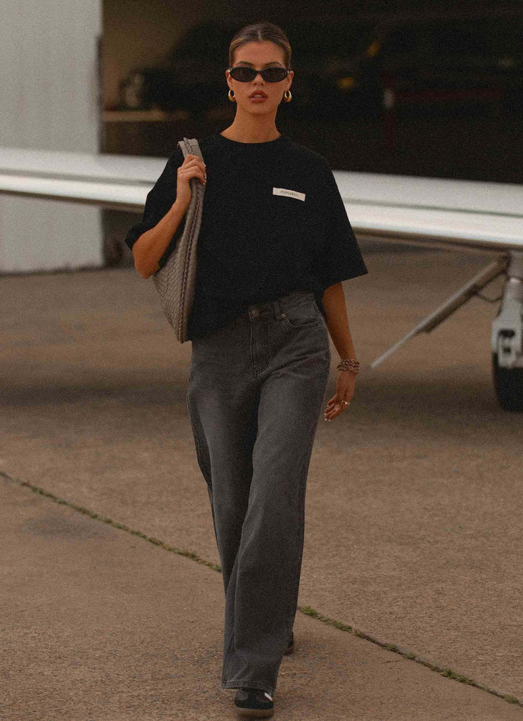 T-shirt Oversized Firmato - Nero