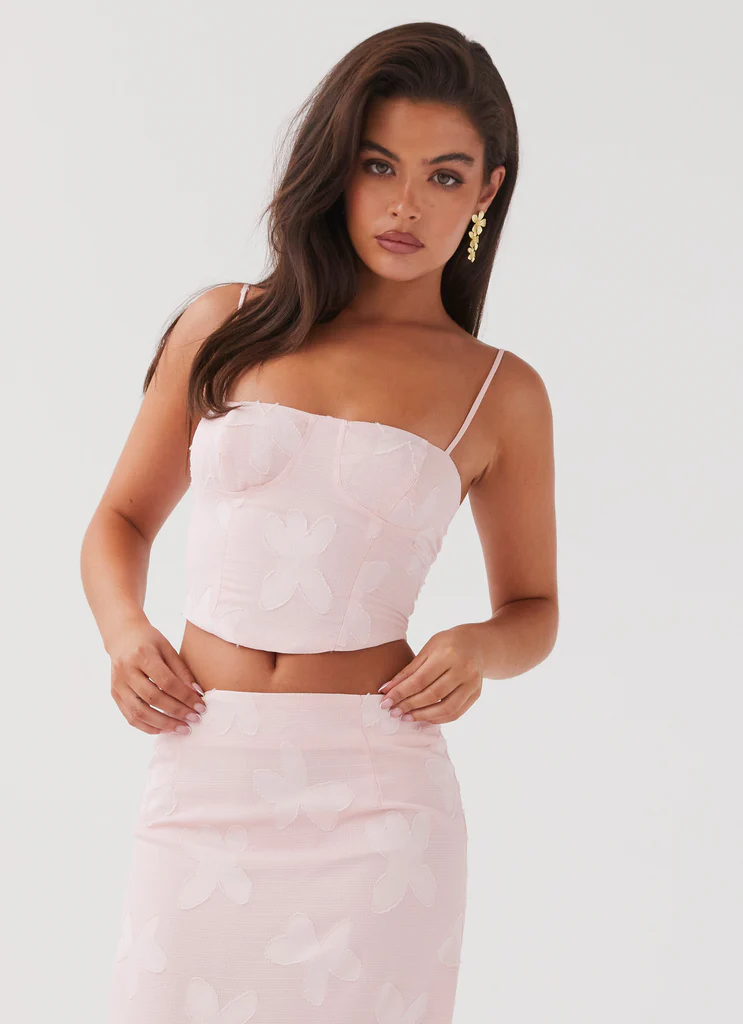 Top con Allacciatura in Pizzo Best Love - Petalo Rosa