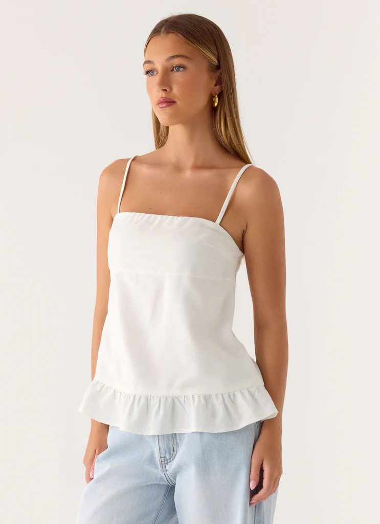 Top in Lino Lucie Mae - Bianco