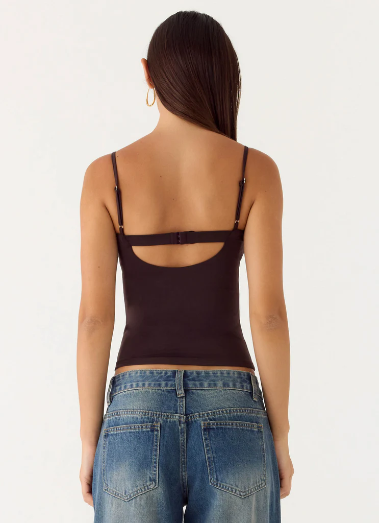 Top con ferretto Ame – Cioccolato Top con ferretto Ame - Cioccolato