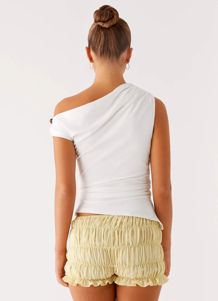 Top Agathe a Una Spalla – Avorio Top Agathe a Una Spalla - Avorio