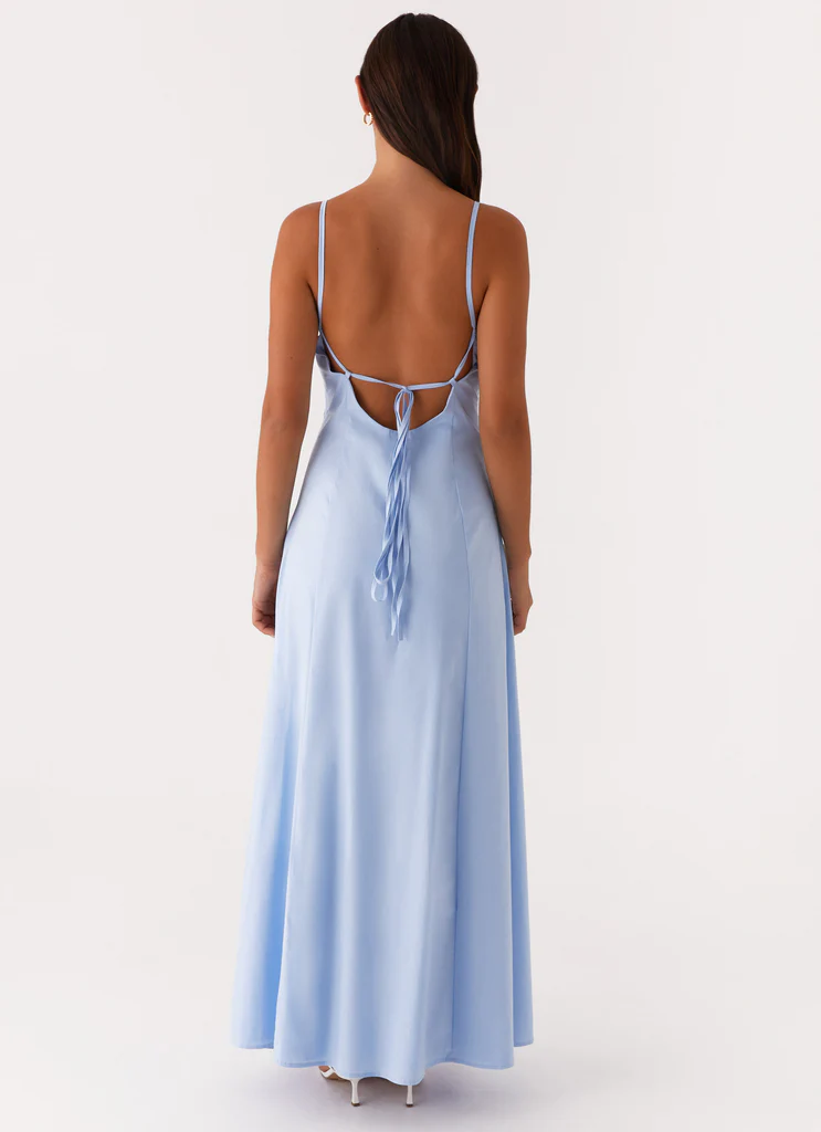 Abito Maxi Clear As Day - Blu