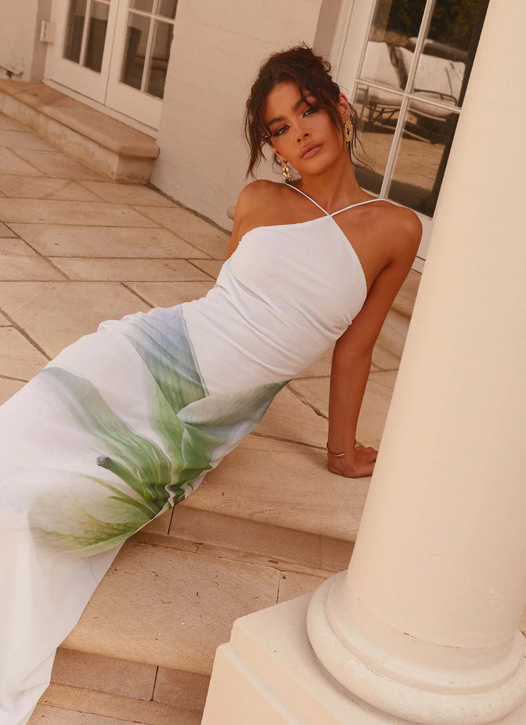 Abito Maxi Blossom Hearts - Dahlia Ash