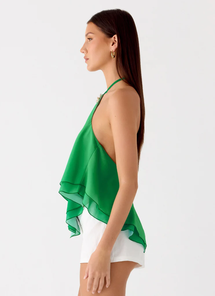 Twin Flame Top - Verde Ombre