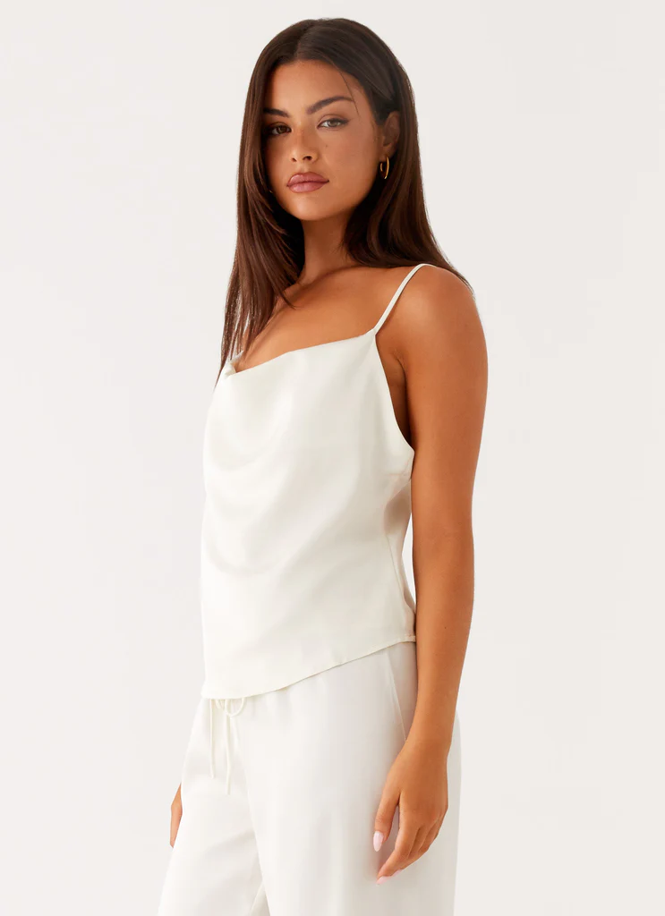 Top con collo a camicia Kaia - Burro