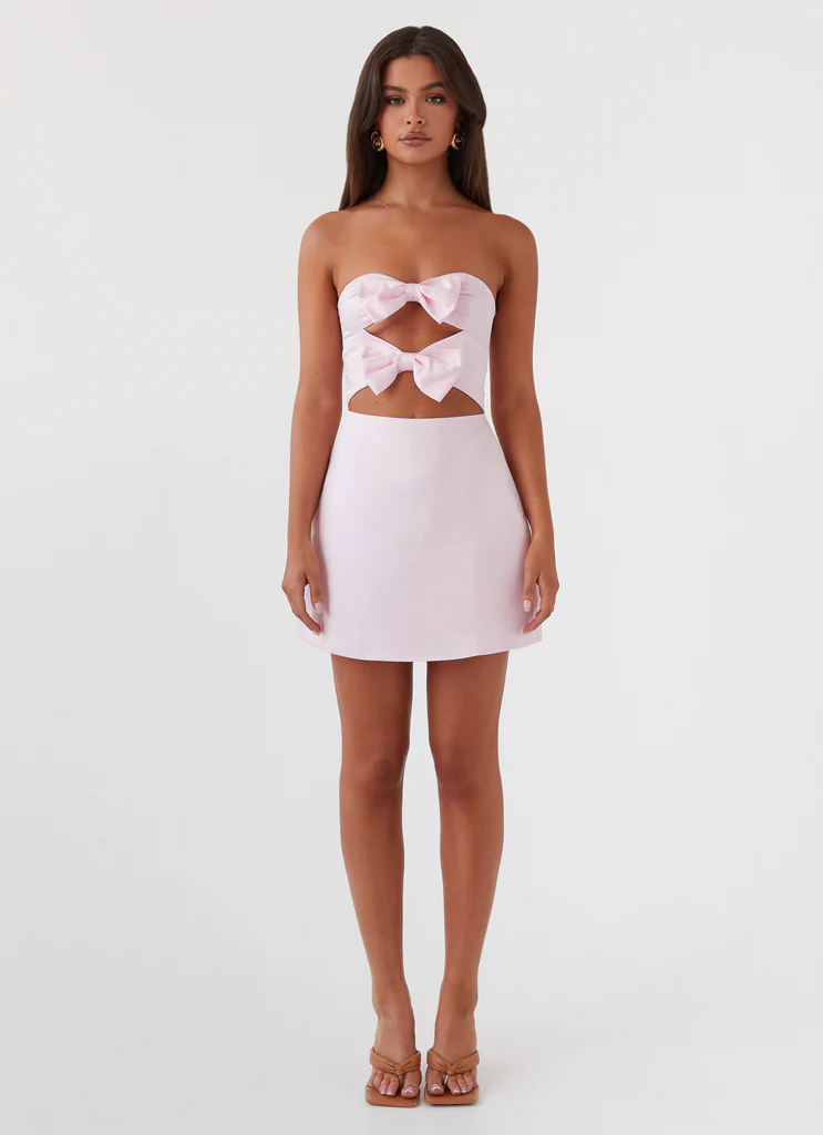 Mini Vestito con Fiocco Girl Crush - Rosa