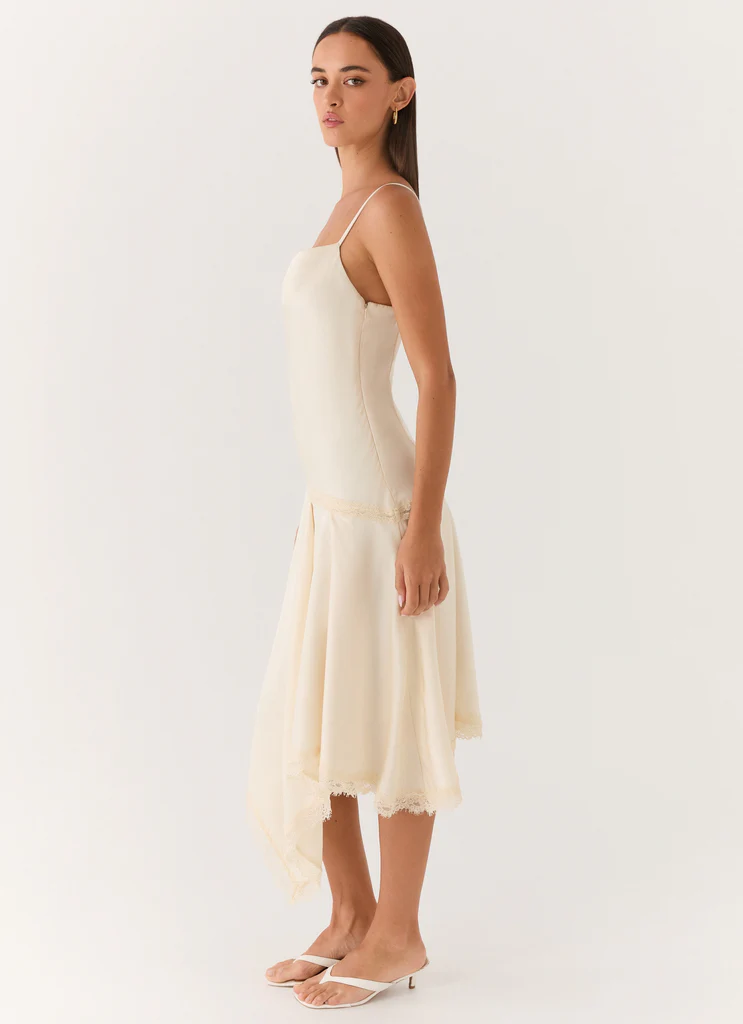 Vestito Midi Asimmetrico Cleosa - Avorio