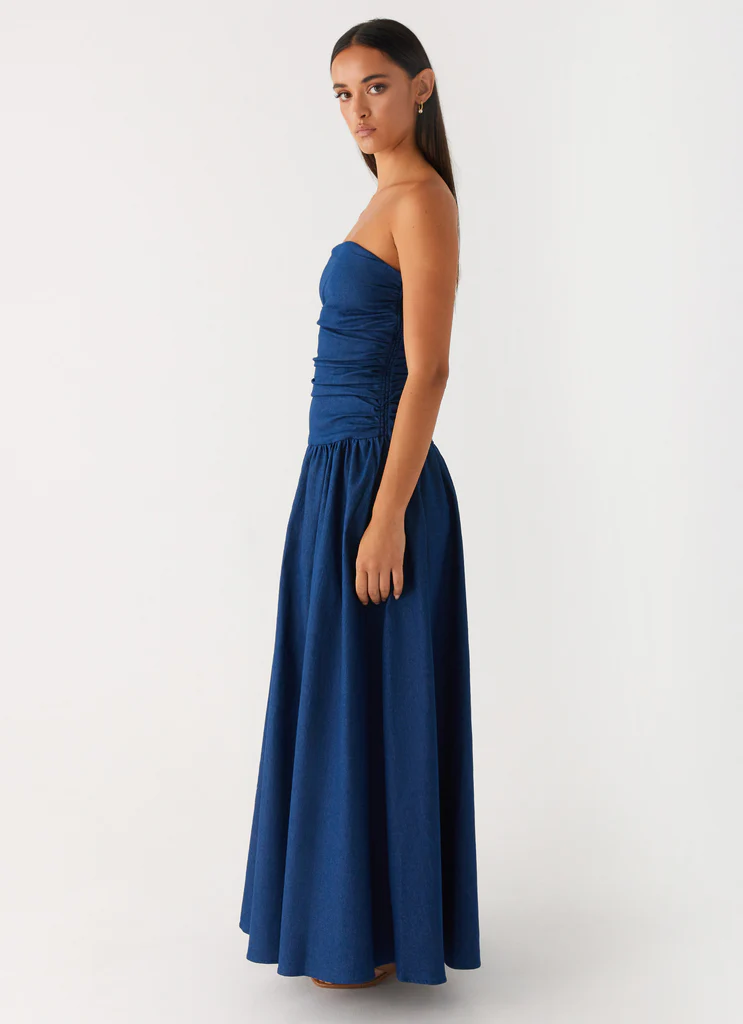 Abito Maxi Denim Carmel - Indigo