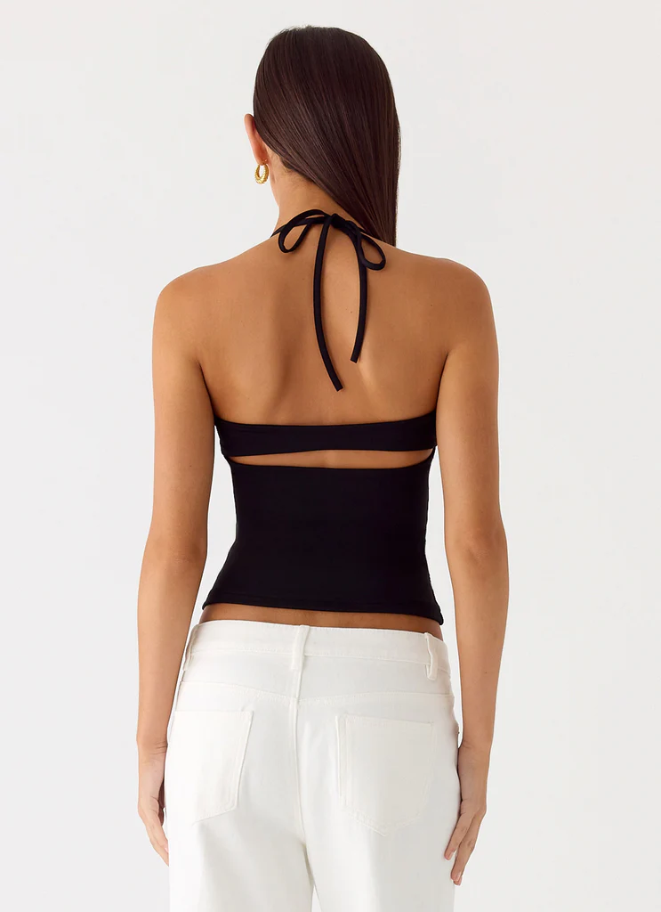 Top Chauncey Halter - Nero