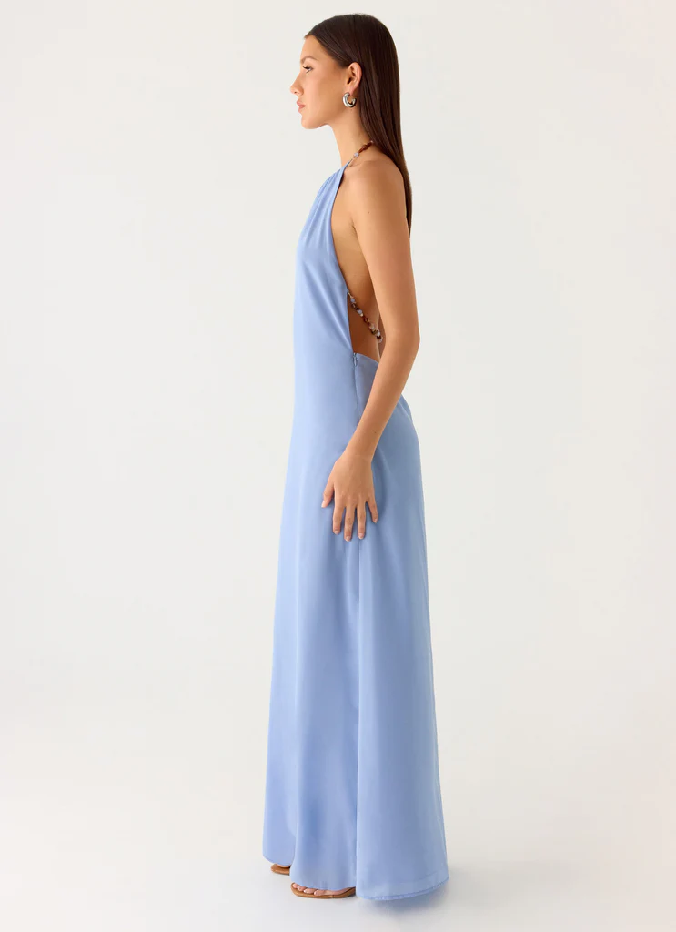 Vestito Maxi Halter Le Soleil - Periwinkle
