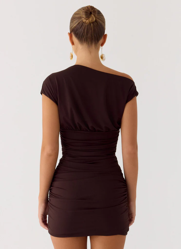Liana Mini Vestito - Cioccolato