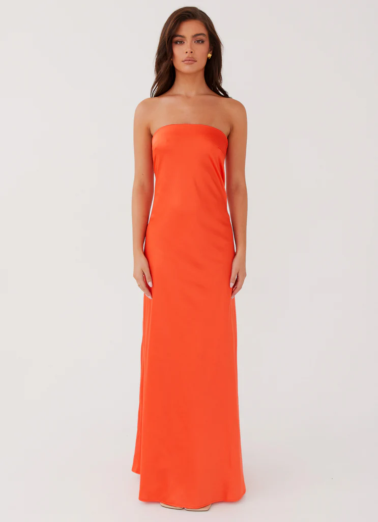 Chantelle Abito Maxi Senza Spalline - Tramonto