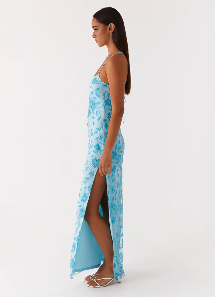 Bright Lights Abbinato Maxi Vestito – Blu Bright Lights Abbinato Maxi Vestito - Blu