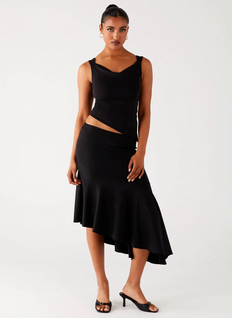 Wonderlust Midi Skirt - Nero