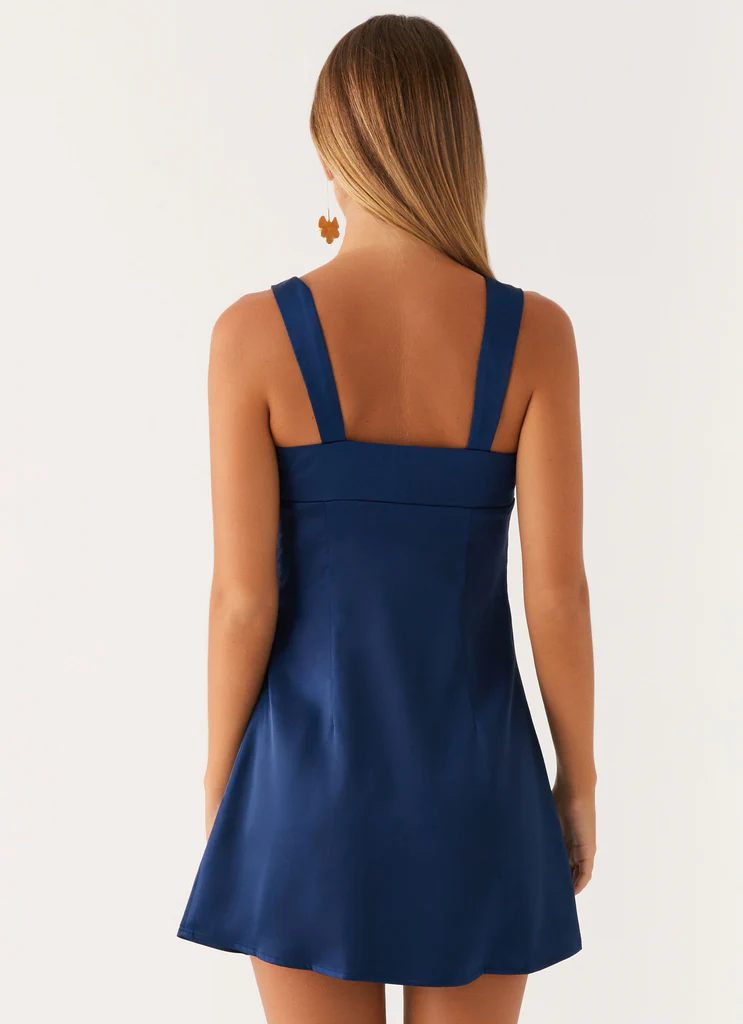 Odelette Abito Mini in Seta – Blu Navy Odelette Abito Mini in Seta - Blu Navy